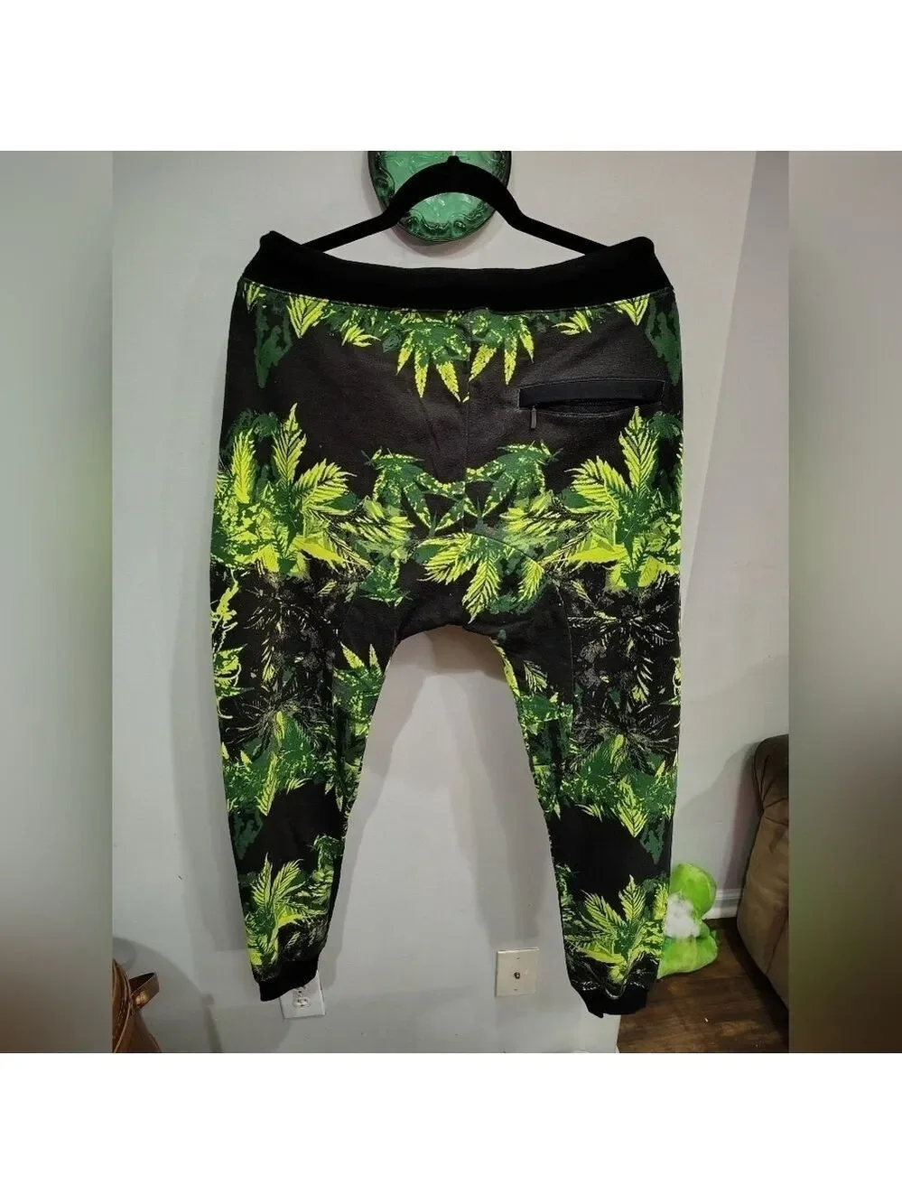 ROYAL BLUE PRINT JOGGER TERRY POP ART JUNGLE FLORAL PANTS
